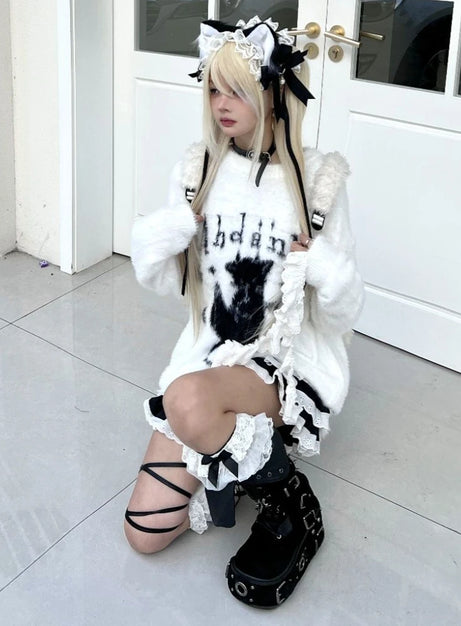 Gothic Angel Fuzzy Sweater