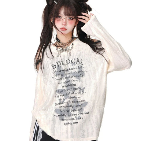 Shredded Butterfly Grunge Top