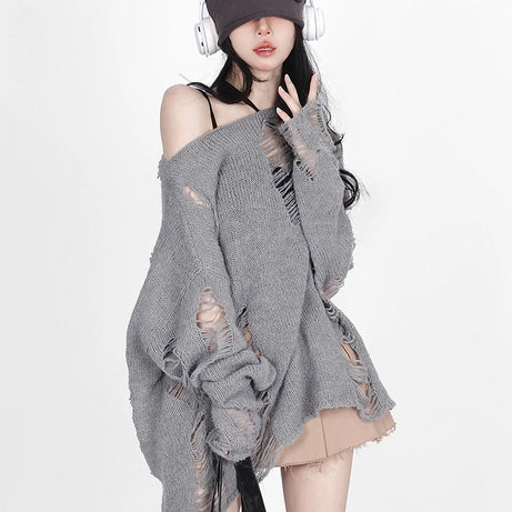 Shattered Threads Distressed Sweater