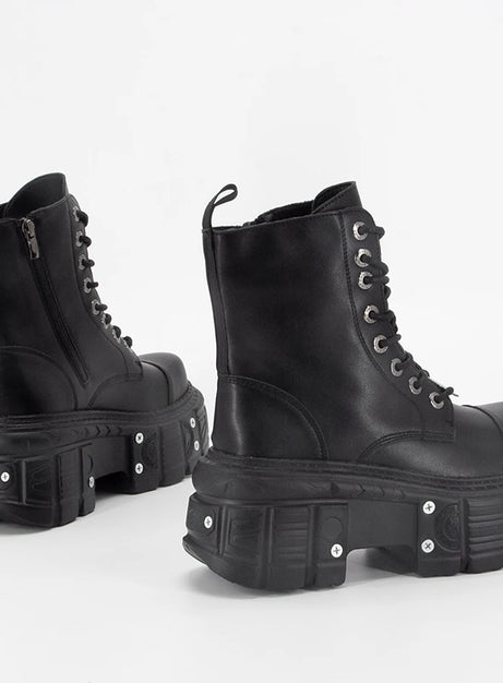 Neo-Punk Platform Combat Boots