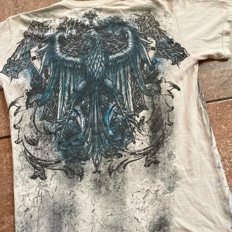 Winged Cross Grunge T-Shirt