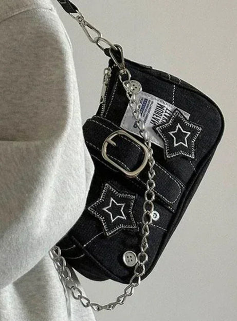 Star Rebel Denim-Umhängetasche