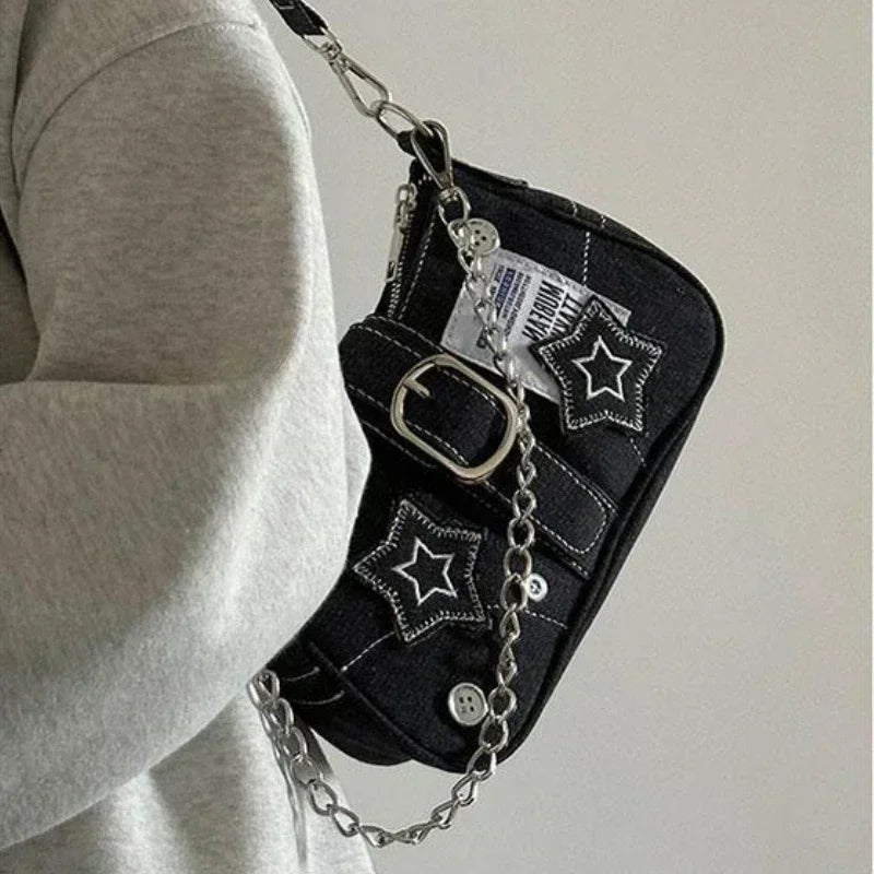 Star Rebel Denim Shoulder Bag
