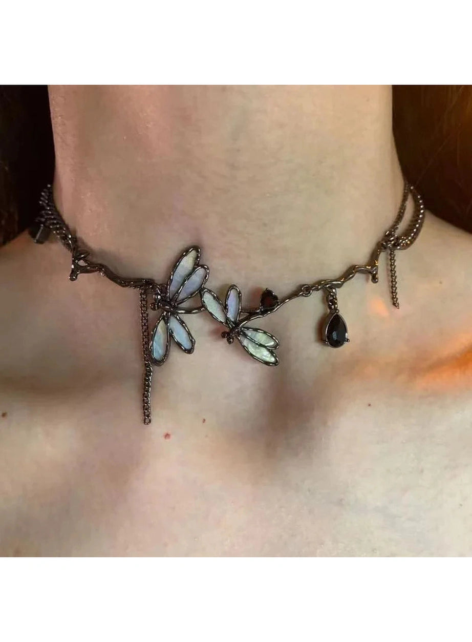 Enchanted Dragonfly Gothic Choker