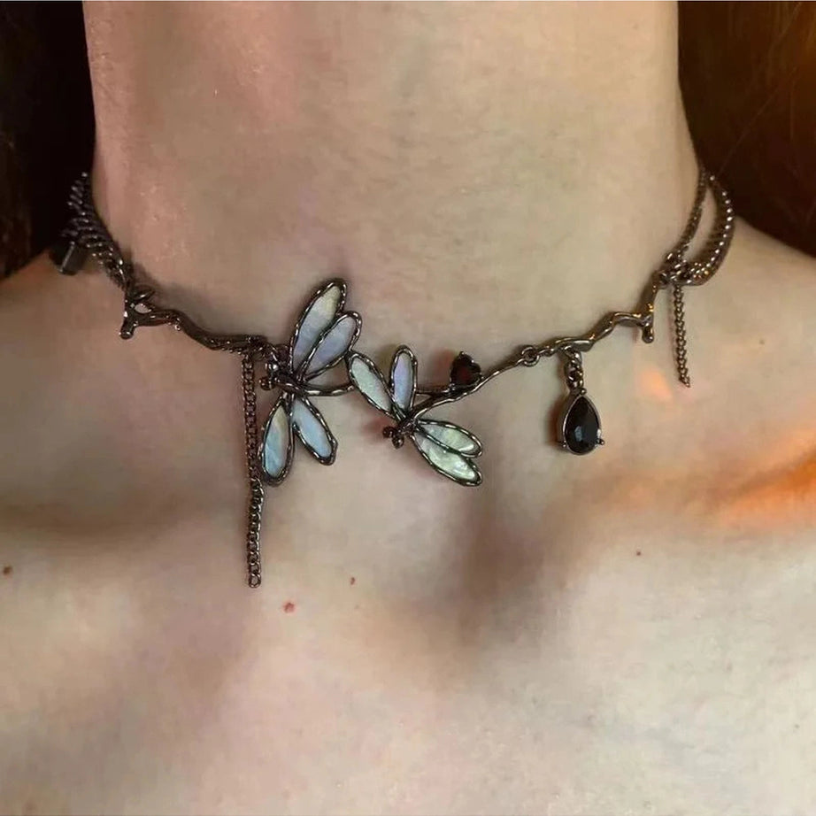 Enchanted Dragonfly Gothic Choker