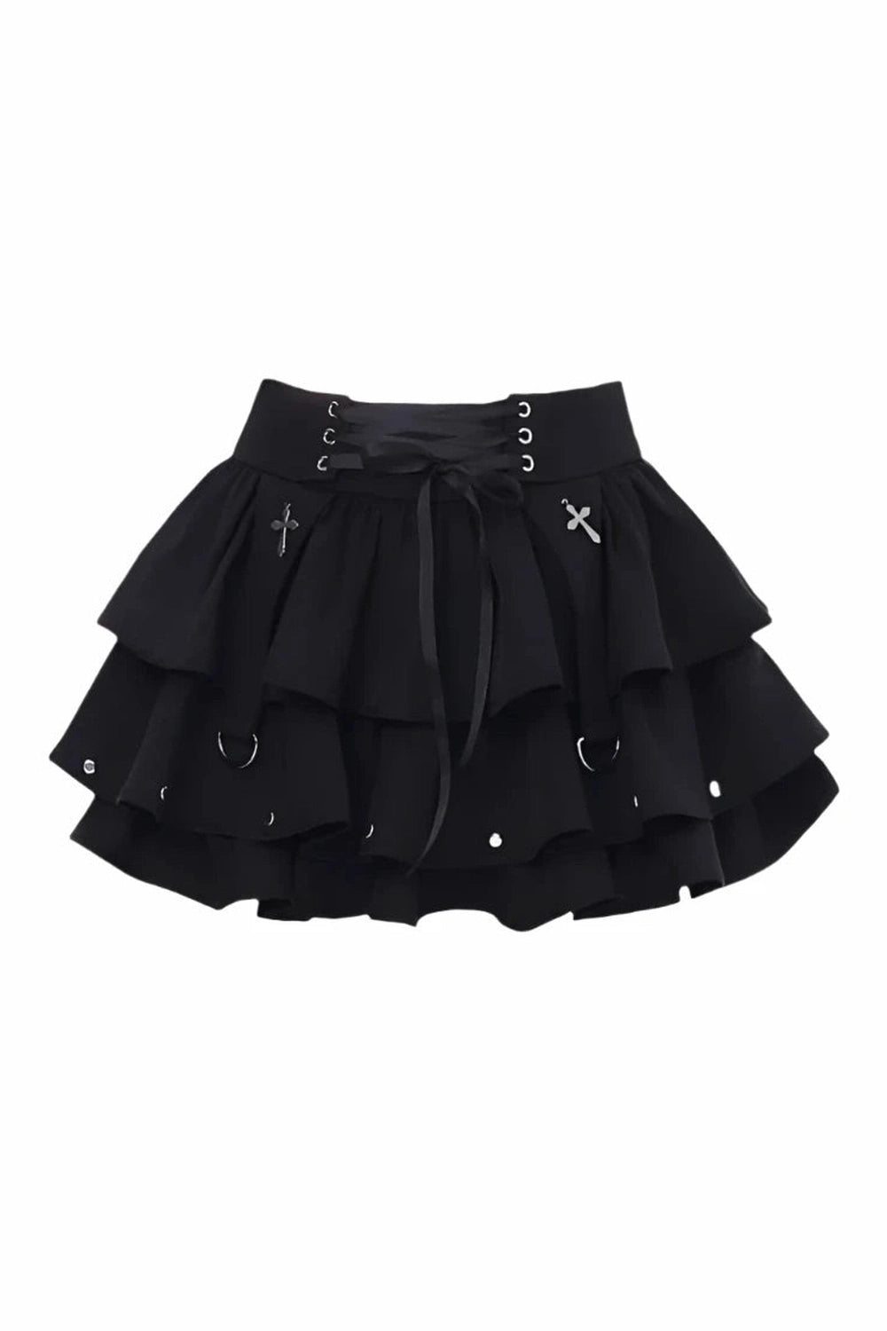 Y2k Gothic Layered Corset Skirt