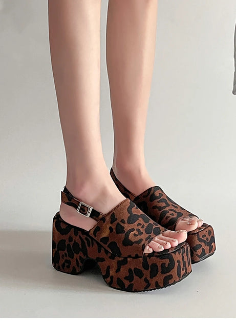 Wild Prowl Leopard Chunky Sandals