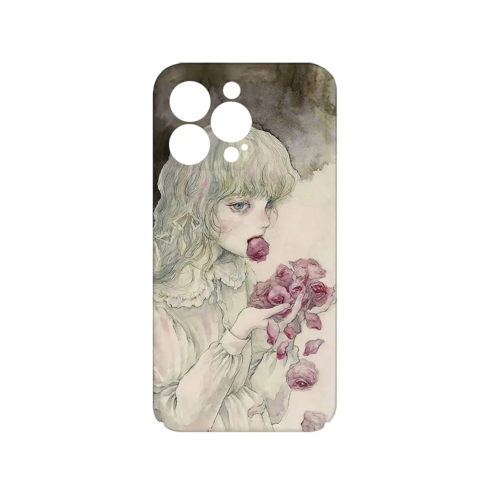 Rose-Eating Girl iPhone Case