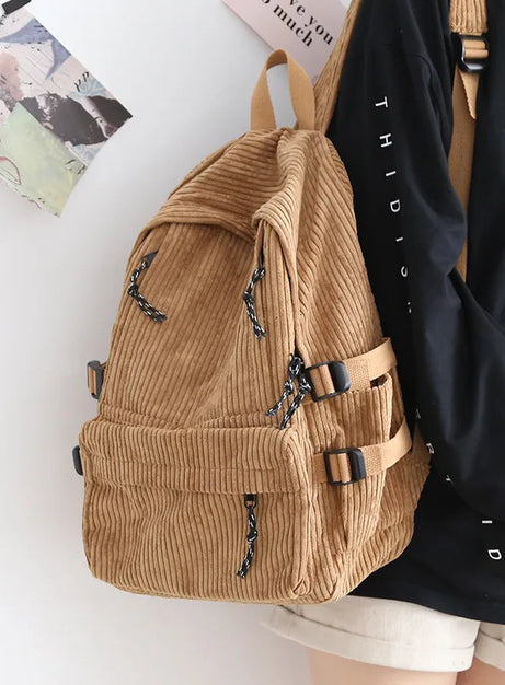 Dusty Violet Corduroy Backpack