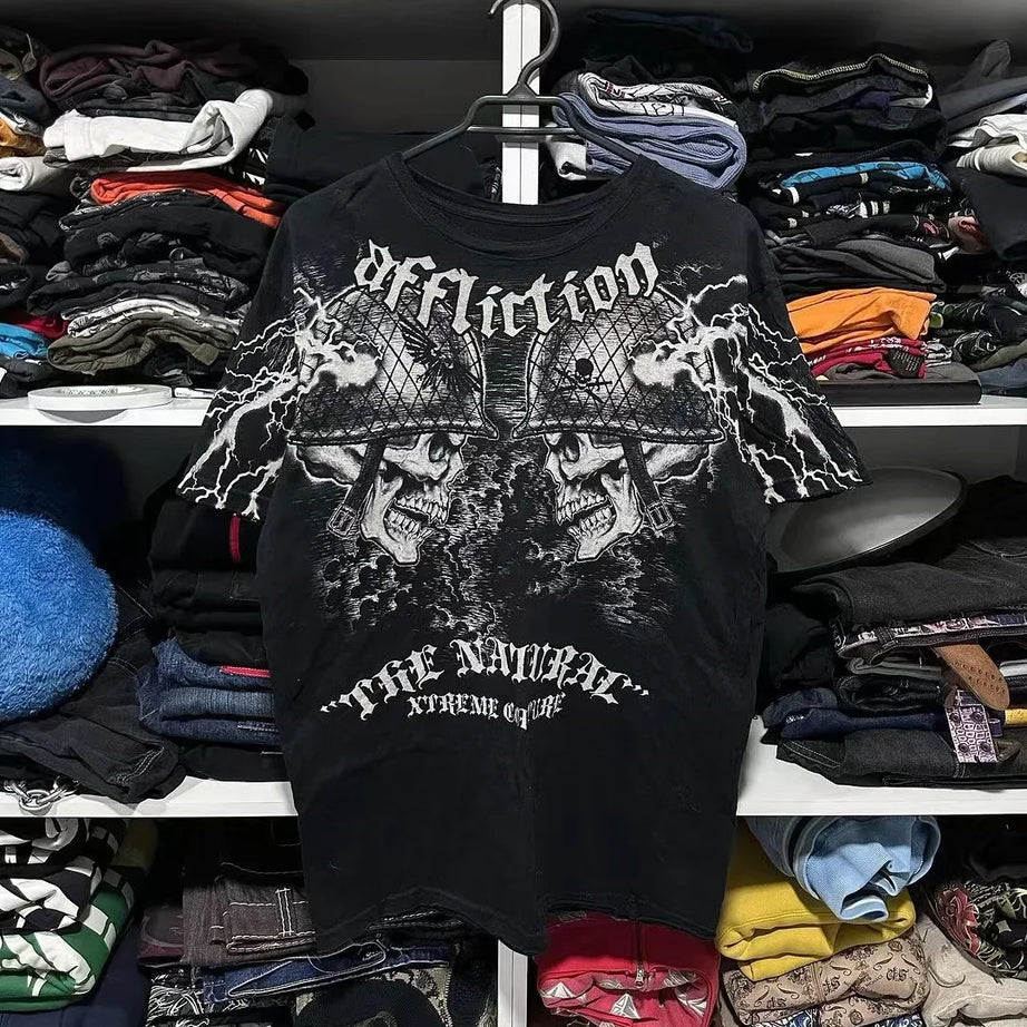 Winged Cross Grunge T-Shirt