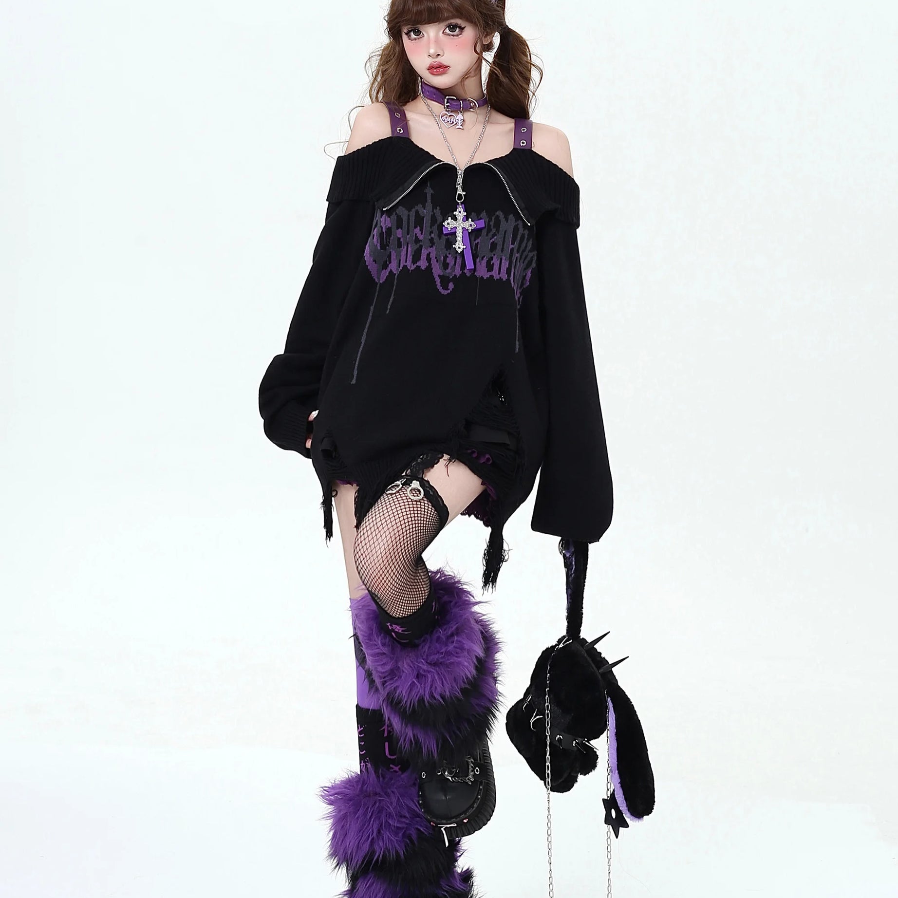 Violet Rebellion Chain Sweater