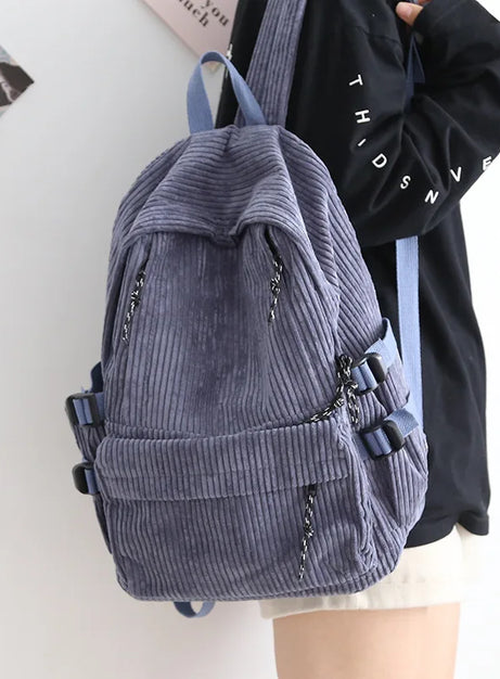 Dusty Violet Corduroy Backpack