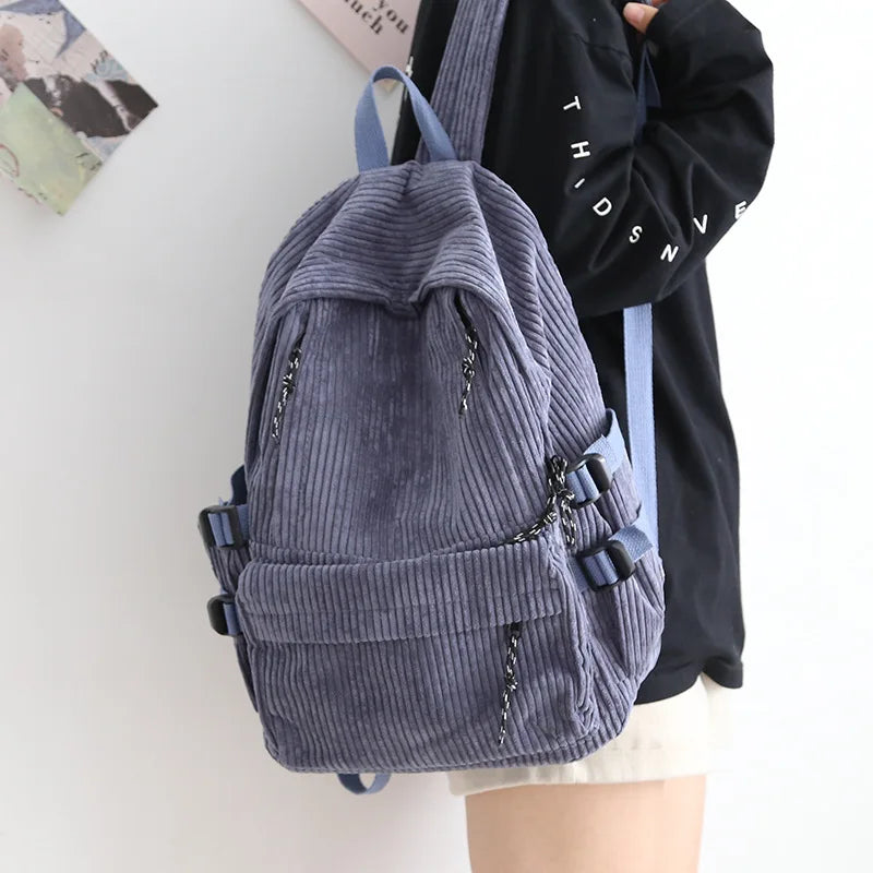 Dusty Violet Corduroy Backpack