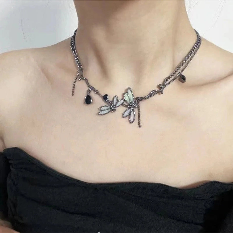 Enchanted Dragonfly Gothic Choker