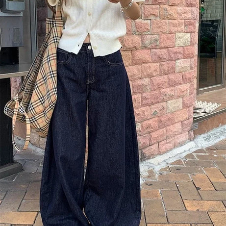 Vintage Wide-Leg Denim Pants