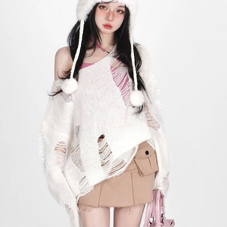 Shattered Threads Distressed Sweater