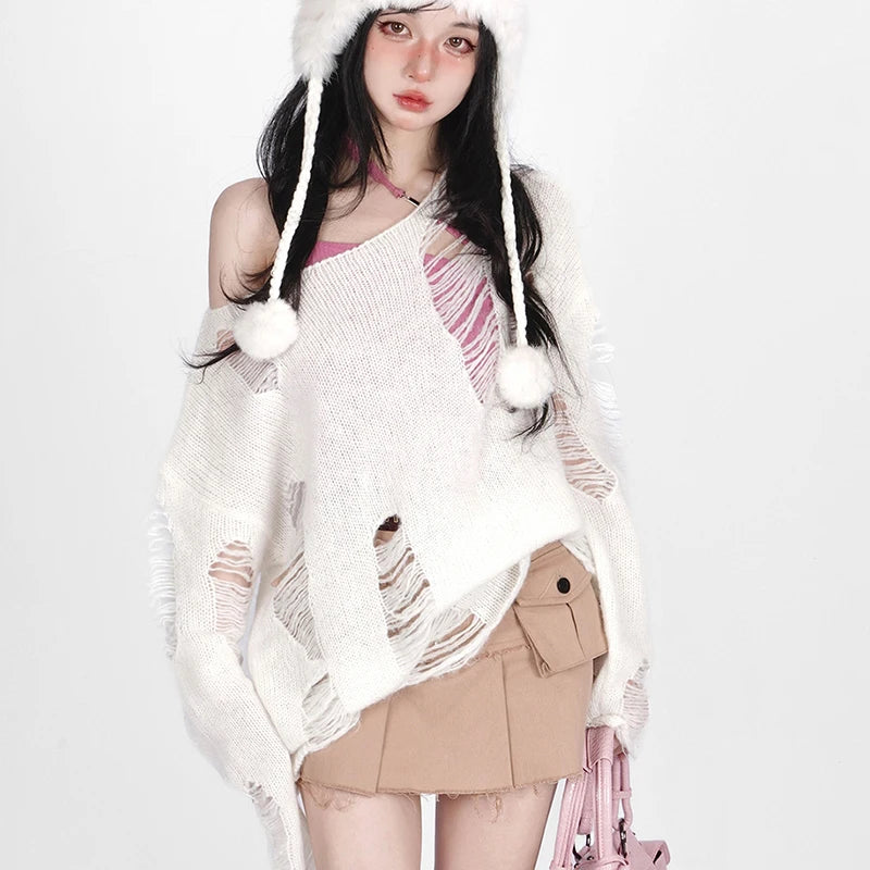 Shattered Threads Distressed Sweater