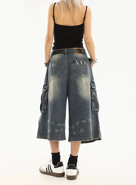 Industriella Punk Utility Jeans