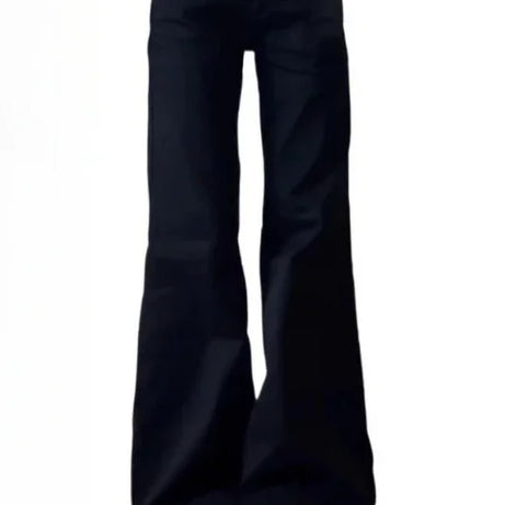 Black Wide-Leg Flare Jeans