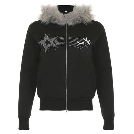 Stardust Glow Fur Hoodie