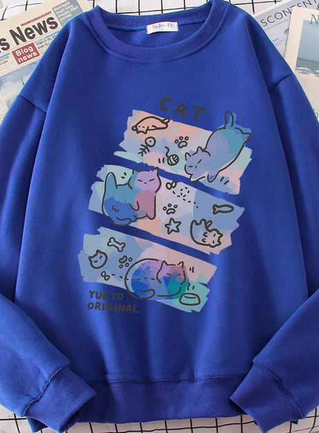 Pastel Meow Mix Sweatshirt