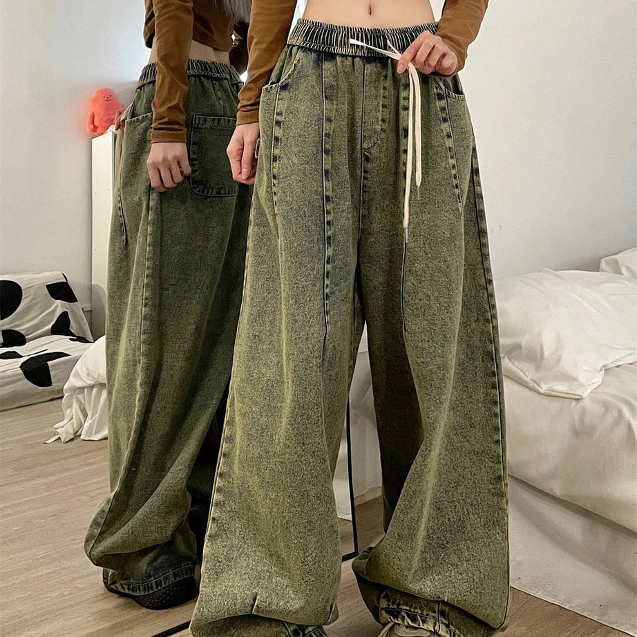 Ultra-Wide Vintage Cargo Jeans