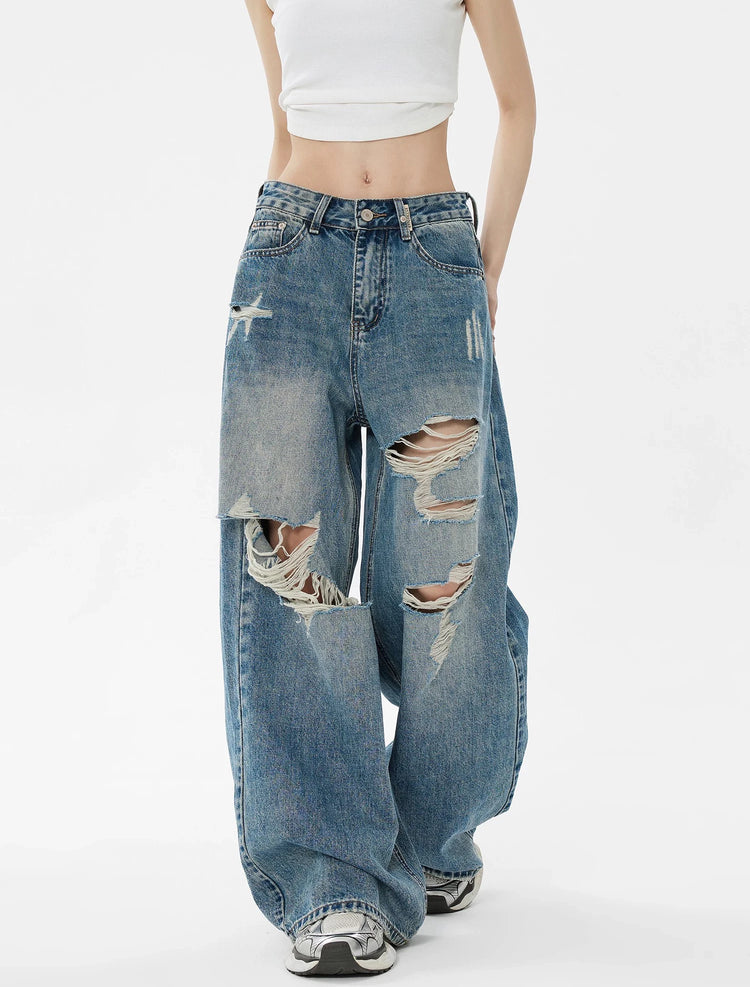 American Retro Ripped  Jeans