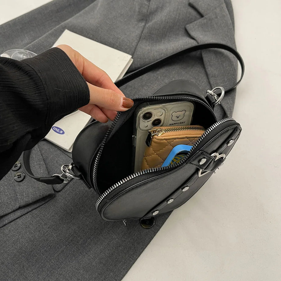 Punk Love Studded Shoulder Bag