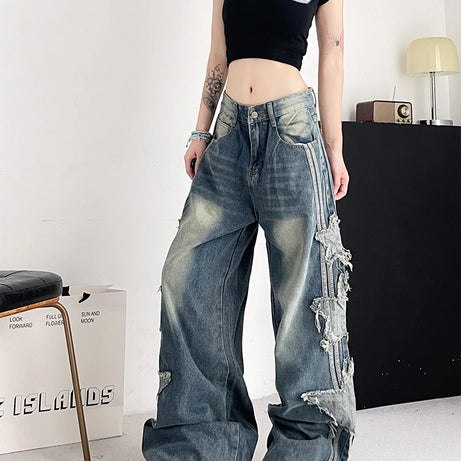 Star Patch Baggy Denim