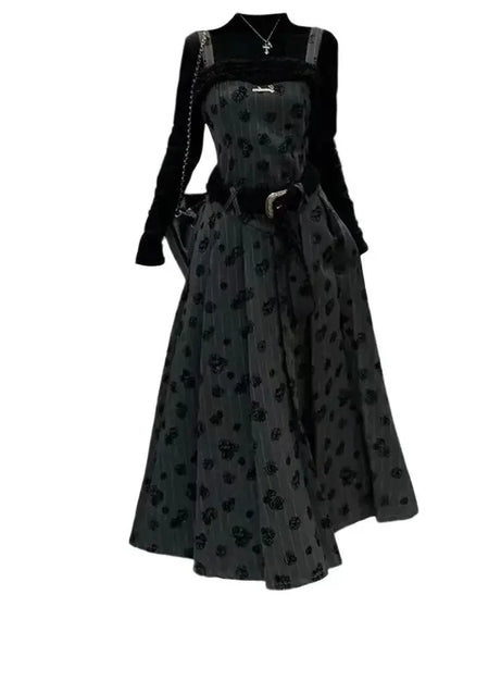 Velvet Rose Gothic Dress