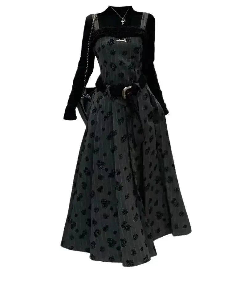 Velvet Rose Gothic Dress