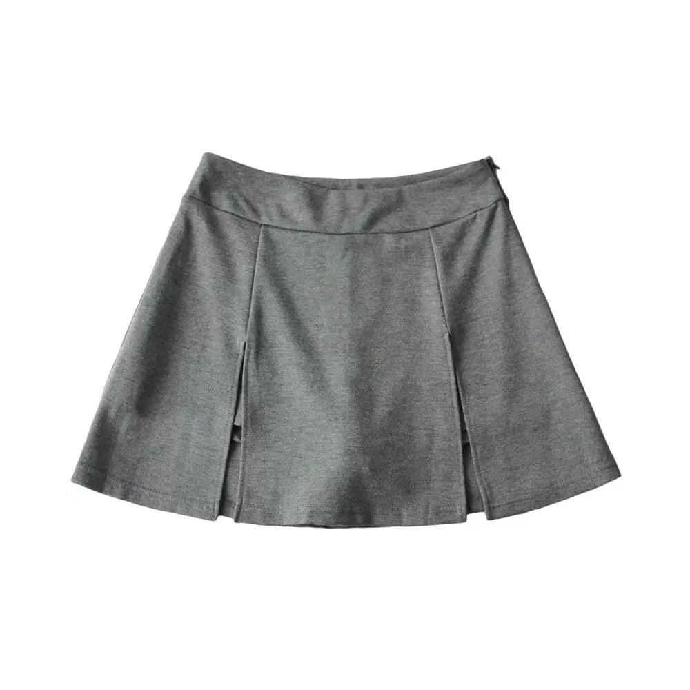 Noir Line Split Skirt