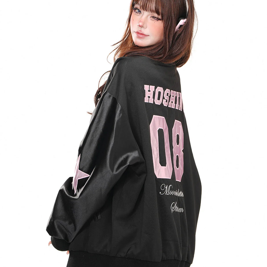 Starwish Satin Bomber Jacket