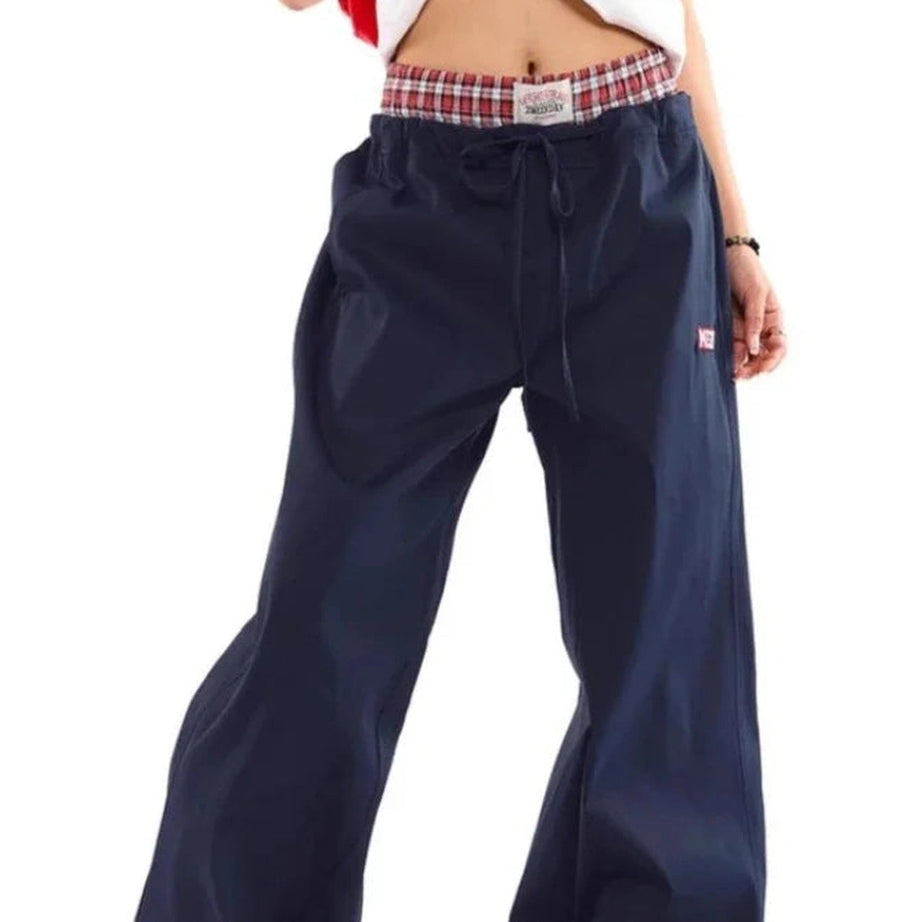 Navy Baggy Streetwear Pants