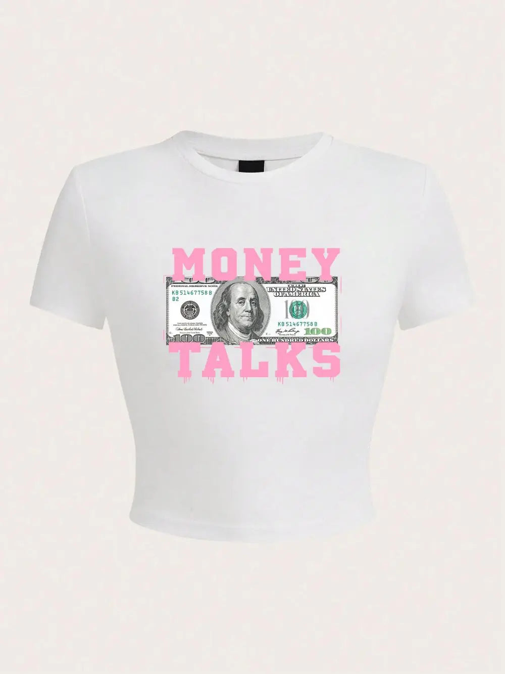Money Talks Graphic Crop Top