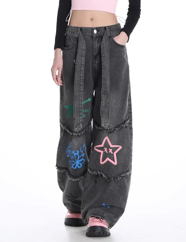 Starlit Chaos Patchwork Jeans