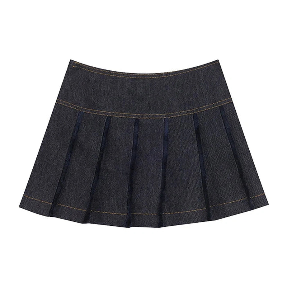 Y2k Lace-Up Indigo Mini Set