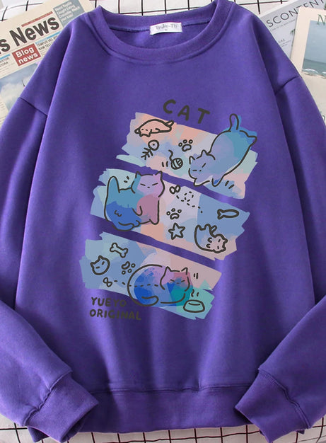Pastel Meow Mix Sweatshirt