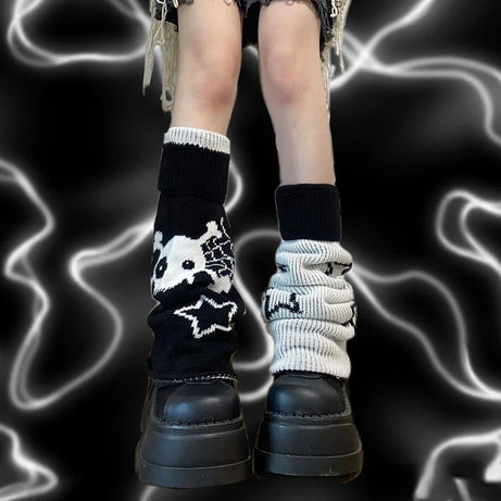 Retro Grunge Knit Leg Warmers