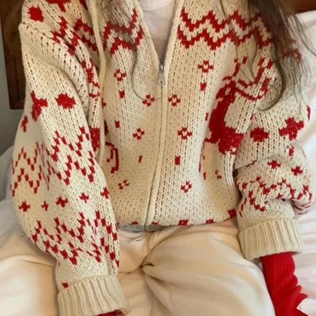 Cozy Nordic Zip Cardigan