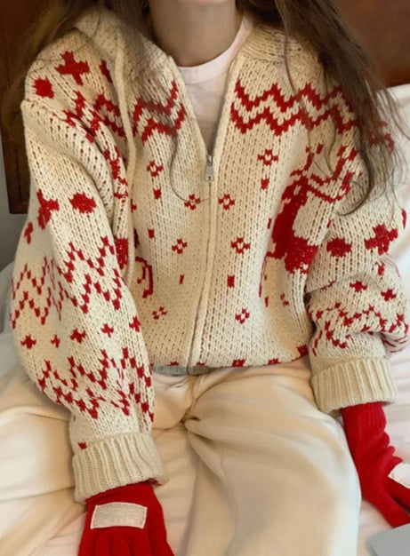 Cozy Nordic Zip Cardigan