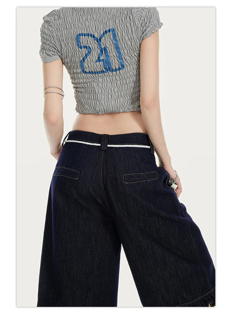 Sailor Frill Denim Shorts