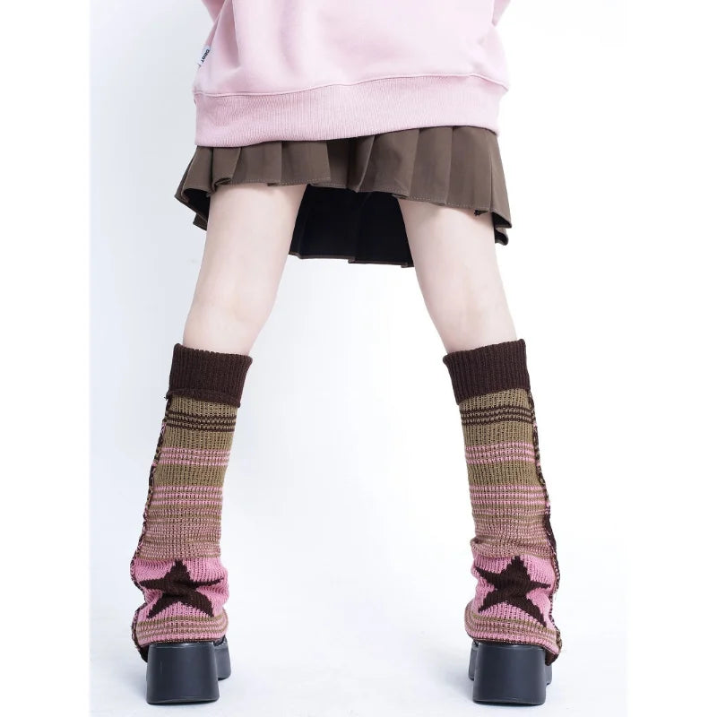 Retro Grunge Knit Leg Warmers