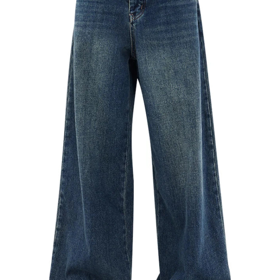 Oversized Dark Wash Wide-Leg Jeans