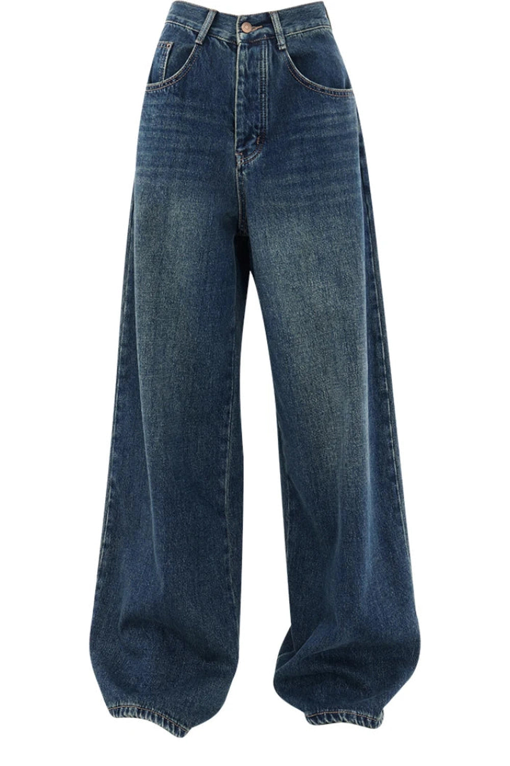 Oversized Dark Wash Wide-Leg Jeans
