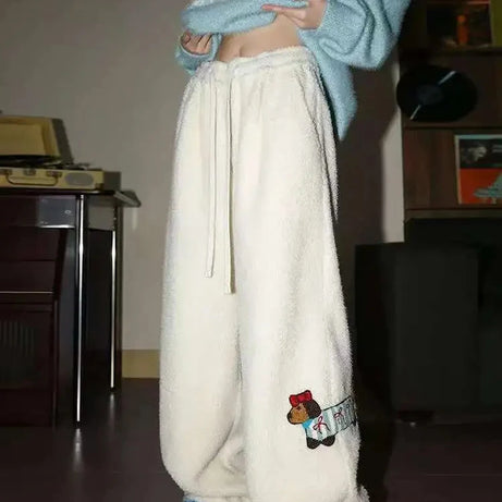 Plush Pup Drawstring Pants