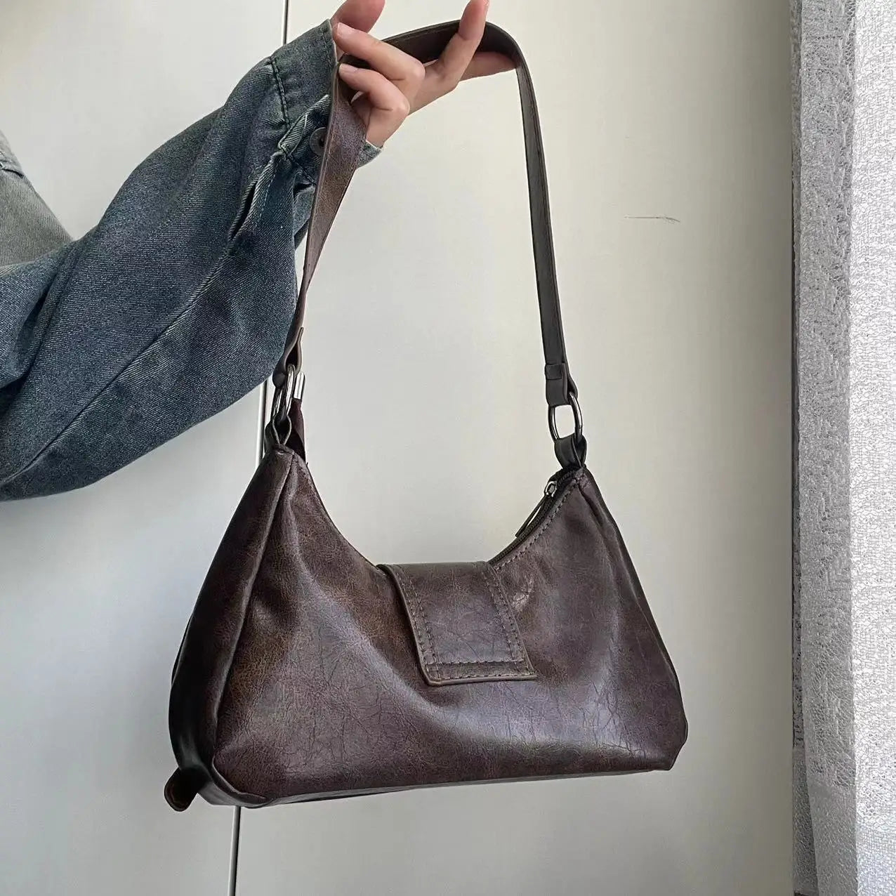 Mocha Grunge Mini Shoulder Bag