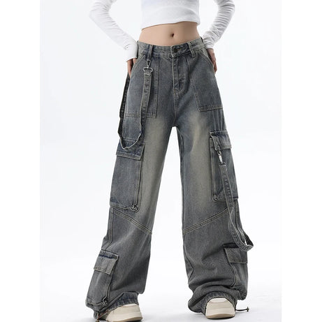 Extreme Wide-Leg Cargo Jeans