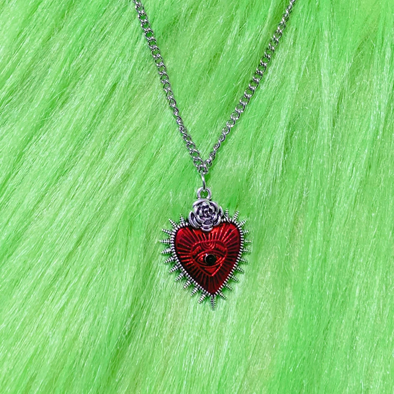 Mystic Heart Pendant Layered Necklaces
