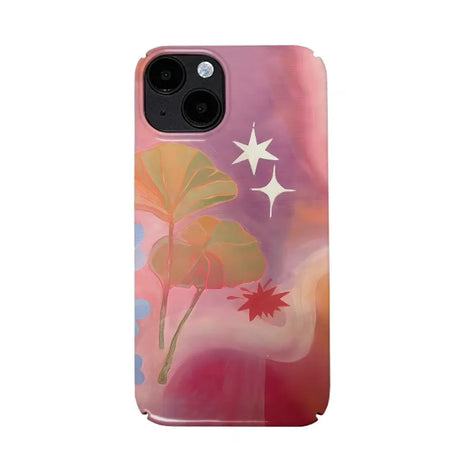 Abstract Leaves & Stars iPhone Case
